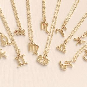 Gold Zodiac Necklace (1 pc)